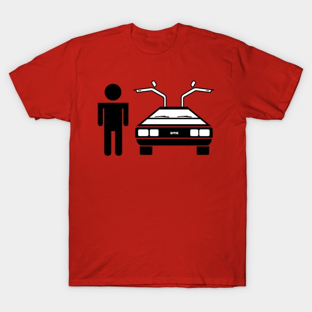 Man-DeLorean T-Shirt by scoffin